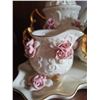 Image 2 : Porcelain Tea Set with Pink Rose Accents
