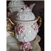 Image 3 : Porcelain Tea Set with Pink Rose Accents