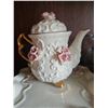 Image 4 : Porcelain Tea Set with Pink Rose Accents