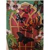Image 3 : Framed Stained Glass Butterfly Panel