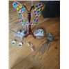 Image 1 : Decorative Butterfly, Wind Chime, and Painted