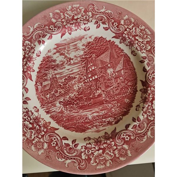 Staffordshire Engravings Dinner Plates Set