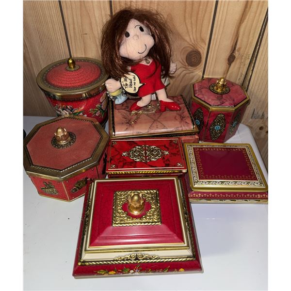 Decorative Boxes with Plush Doll trinket boxes tens collectables