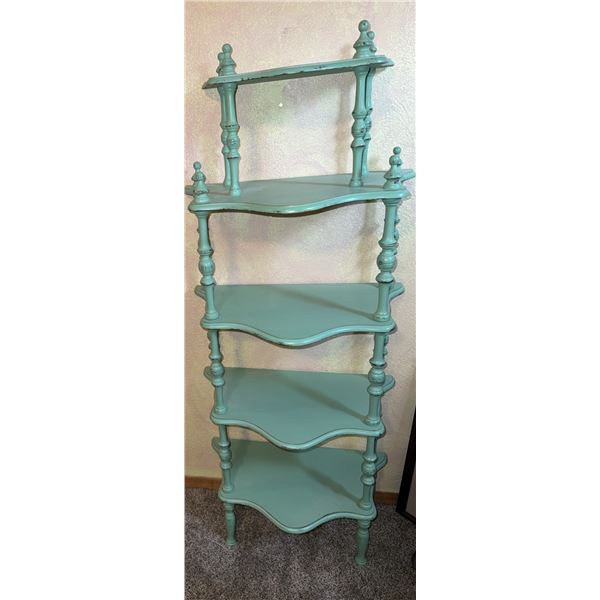 Five-Tier Painted Wood Antique Shelf