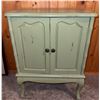 Image 1 : Antique Green Painted Wood Cabinet