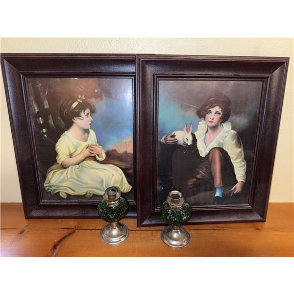 Framed Child Portrait Prints and Two-