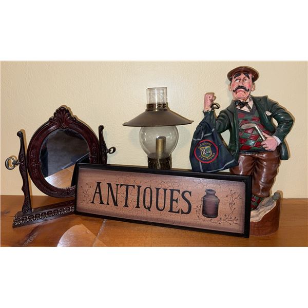 Decorative Group with Sign, Clamp, Mirror, Se