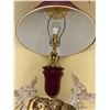 Image 3 : Maroon Table Lamp with Angels Decor