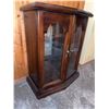 Image 3 : Wood Curio Cabinet with Glass Doors