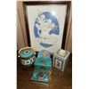 Image 1 : Decorative Tin Boxes and Framed Emb
