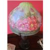 Image 2 : Hand-Painted Glass Floral Table Lamp