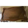 Image 3 : Carved Wood Coffee Table With Glass Top