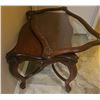 Image 5 : Carved Wood Coffee Table With Glass Top