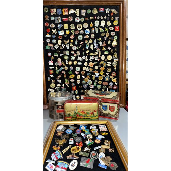 Collectable Canadian Lapel Pins Display Plaque & More
