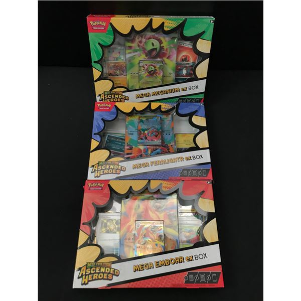 LOT OF 3 POKEMON TCG ASCENDED HEROES MEGA BOXES - BULK