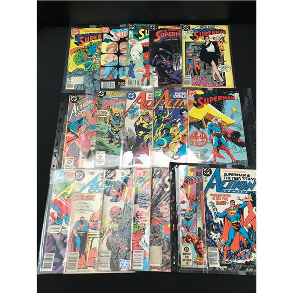 LOT OF 17 COMICS FEATURING SUPERMAN - DC COMICS