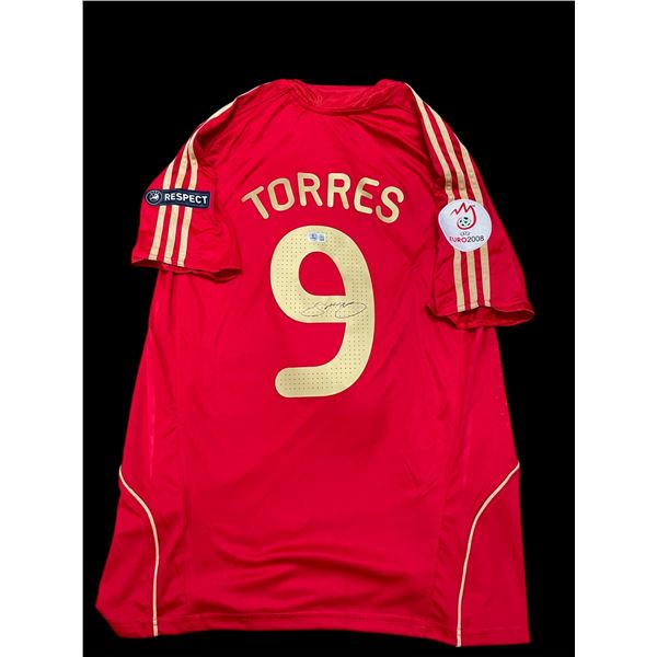 FERNANDO TORRES SIGNED SPAIN SOCCER JERSEY - BECKETT COA