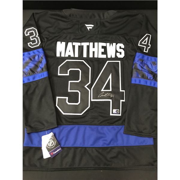 AUSTON MATTHEWS SIGNED TORONTO MAPLE LEAFS CUSTOM JERSEY - ELITE COA