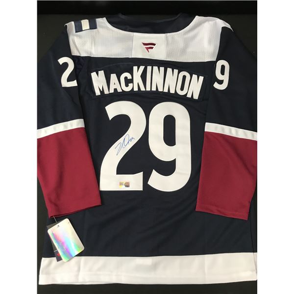 NATHAN MACKINNON SIGNED COLORADO AVALANCHE CUSTOM JERSEY - ELITE COA