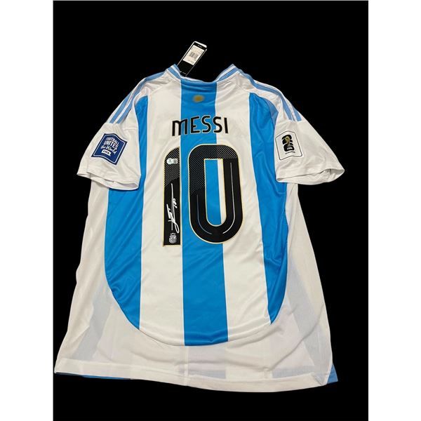 LIONEL MESSI SIGNED ARGENTINA SOCCER JERSEY - BECKETT COA