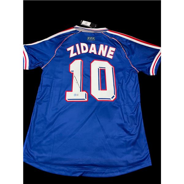 ZENEDINE ZIDANE SIGNED FRANCE SOCCER JERSEY - BECKETT COA