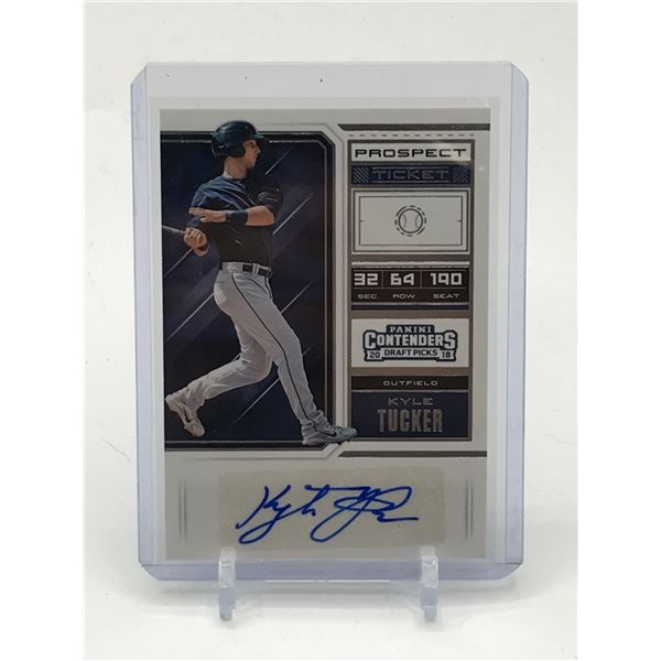 2018 PANINI CONTENDERS DRAFT PICKS BASEBALL KYLE TUCKER SIGNED TRADING CARD