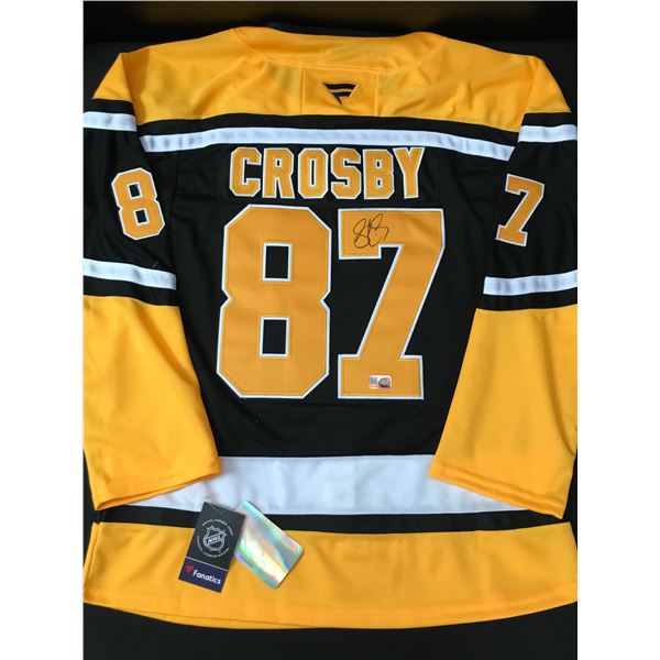 SIDNEY CROSBY SIGNED PITTSBURGH PENGUINS CUSTOM JERSEY - ELITE COA