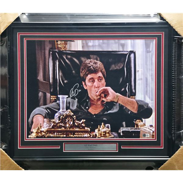 AL PACINO SIGNED AND FRAMED SCARFACE 16 X 20 - BECKETT COA