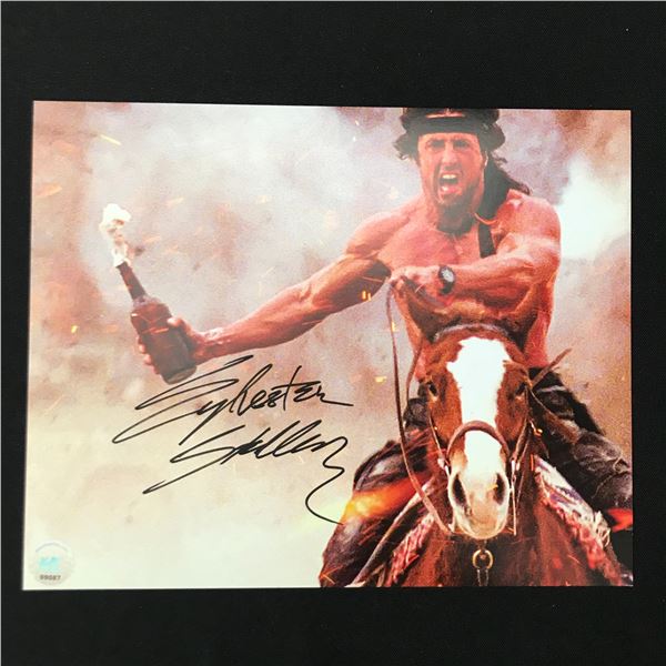SYLVESTER STALLONE SIGNED RAMBO 8X10 - KB COA