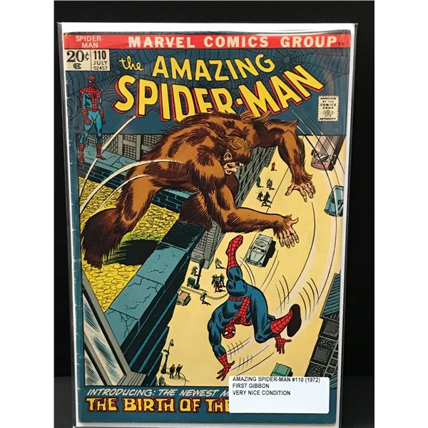 THE AMAZING SPIDERMAN #110 (1972) 1ST GIBBON - MARVEL COMICS
