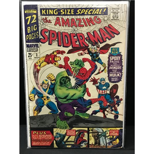 THE AMAZING SPIDERMAN KING SIZED ANNUAL #3 - MARVEL COMICS