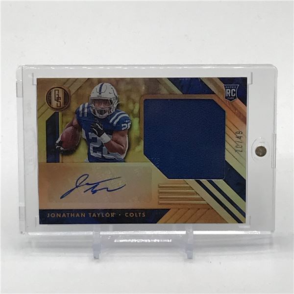 2020 PANINI GOLD STANDARD FOOTBALL SIGNED PATCH ROOKIE TRADING CARD 20/49