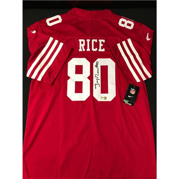 JERRY RICE SIGNED SAN FRANCISCO 49ERS CUSTOM JERSEY - ELITE COA
