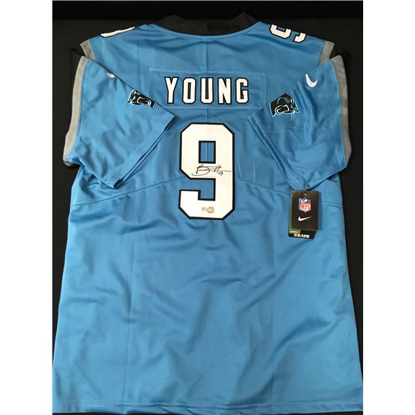 BRYCE YOUNG SIGNED CAROLINA PANTHERS CUSTOM JERSEY - ELITE COA