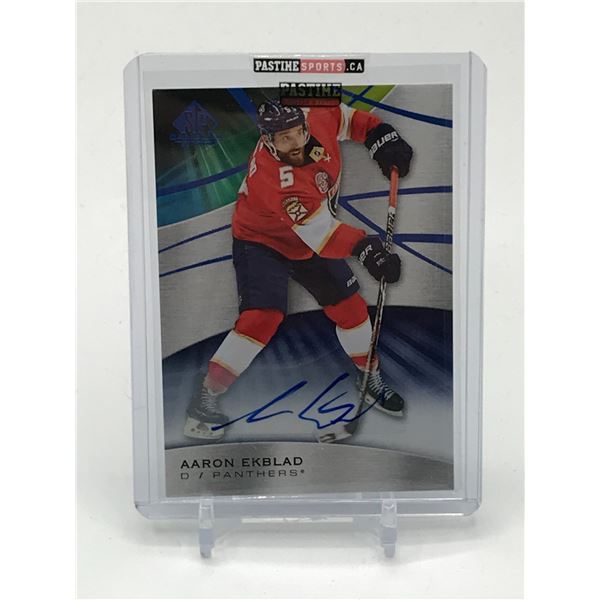 2019- 20 UPPER DECK SP GAME USED HOCKEY AARON EKBLAD SIGNED TRADING CARD