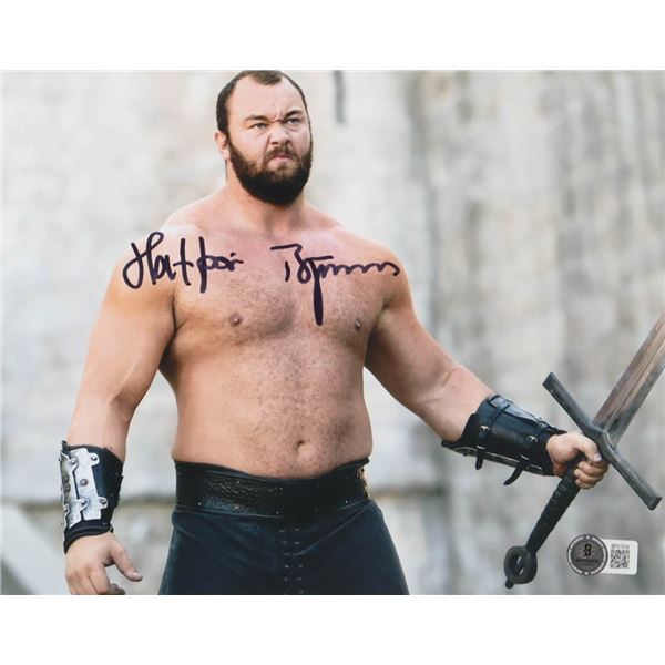 Hafthor Julius Bjornsson Signed "Game of Thrones" 8x10  - Beckett Coa