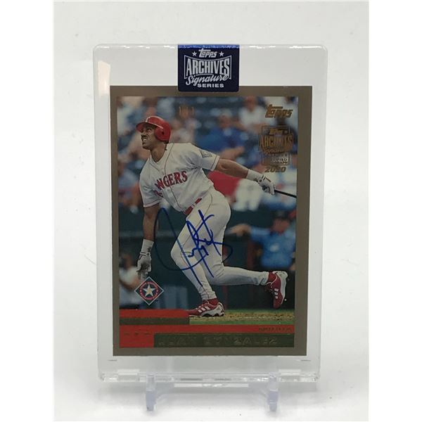 1 OF 1 TOPPS ARCHIVE SIGNATURE SERIES JUAN GONZALES SIGNED TRADING CARD