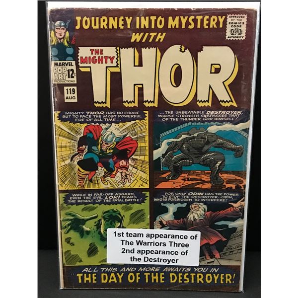 JOURNEY INTO MYSTERY #119 1ST TEAM APP WARRIORS THREE - MARVEL COMICS