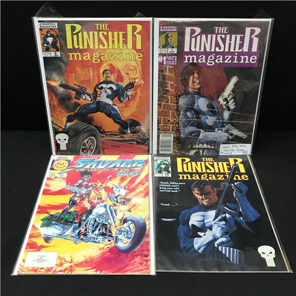 LOT OF 4 PUNISHER MAGAZINES - MARVEL COMICS