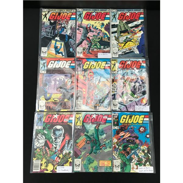LOT OF 9 G.I. JOE COMICS - MARVEL COMICS