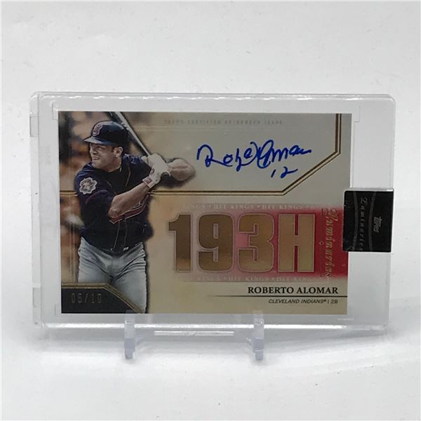 2020 TOPPS LUMINARIES BASEBALL ROBERTO ALOMAR SIGNED TRADING CARD 5/10