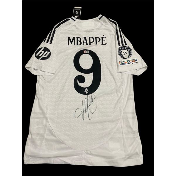 KYLIAN MBAPPE SIGNED REAL MADRID SOCCER JERSEY - BECKETT COA