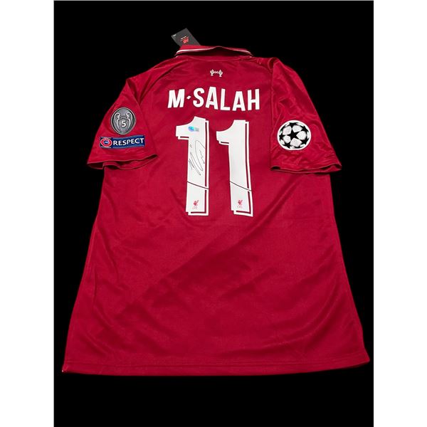 MOHAMED SALAH SIGNED LIVERPOOL SOCCER JERSEY - BECKETT COA