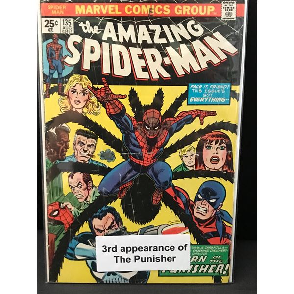 THE AMAZING SPIDERMAN #135 3RD APP OF THE PUNISHER - MARVEL COMICS