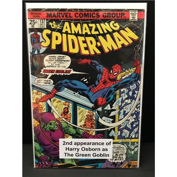 THE AMAZING SPIDERMAN #137 2ND APP OF HARRY OSBORN AS THE GREEN GOBLIN - MARVEL COMICS