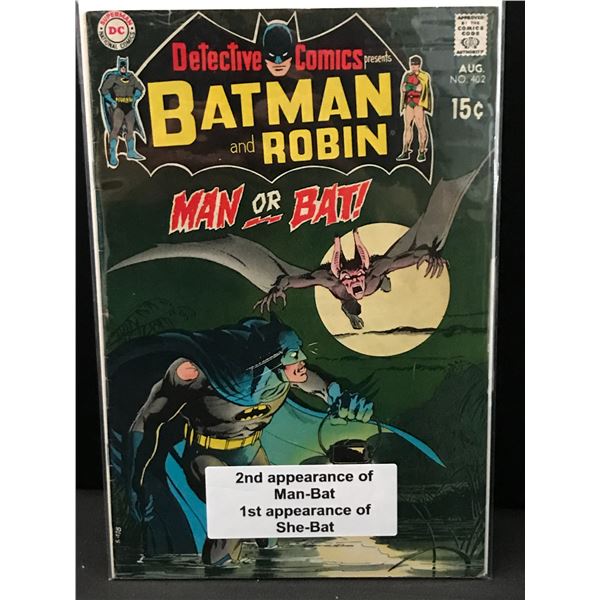 DETECTIVE COMICS #402 1ST APP SHE-BAT - DC COMICS