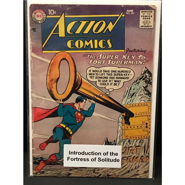 ACTION COMICS #241 INTRODUCTION OF THE FORTRESS OF SOLITUDE - DC COMICS