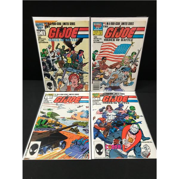 LOT OF 4 G.I. JOE COMICS #1- 4 OF A 4 ISSUE MINI RUN - MARVEL COMICS