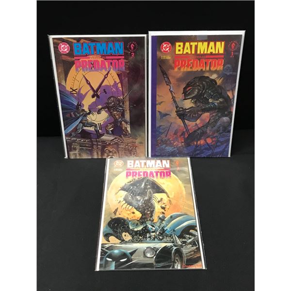 LOT OF 3 BATMAN VERSUS PREDATOR COMICS - DC / DARK HORSE