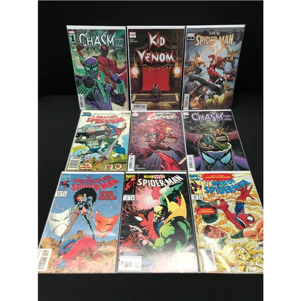 LOT OF 9 MIXED TITLE COMICS - MARVEL COMICS